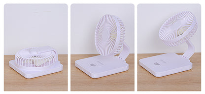 3" 1 Design Foldable Desk Fan With Wireless Charging For Phone Night Light