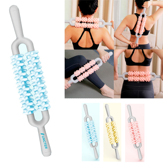 Double Row Yoga Muscle Roller Stick Massager