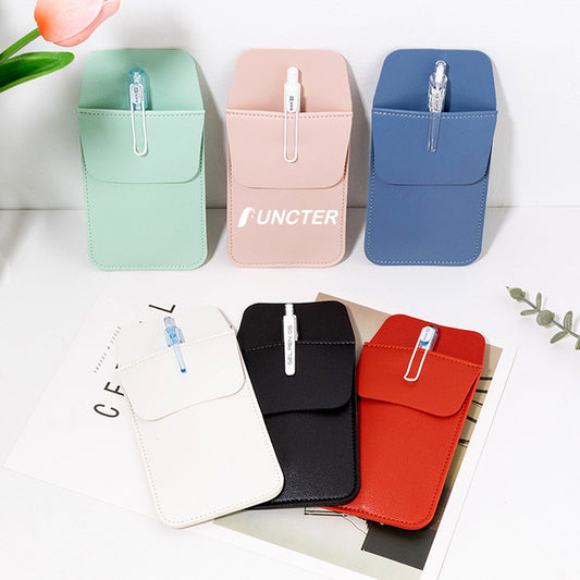 Multi-Pen PU Leather Pencil Case - Spacious Stationery Organizer For Pens, Markers & Supplies