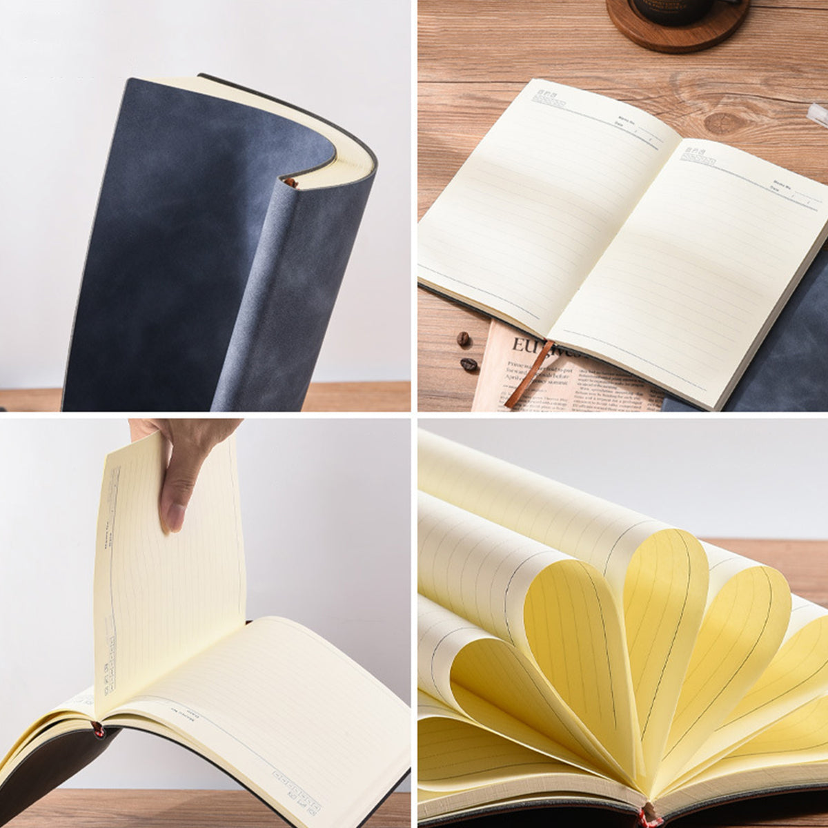 B5 Soft Leatherette Bound Journal Writing Notebook Executive Notebook Meeting Journal