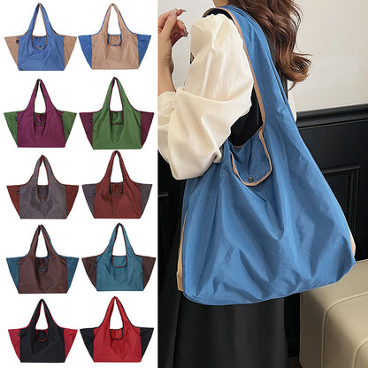 Foldable Lightweight Large-Capacity Waterproof Reusable Shopping Bag 28 x 12.6 x 9.5"