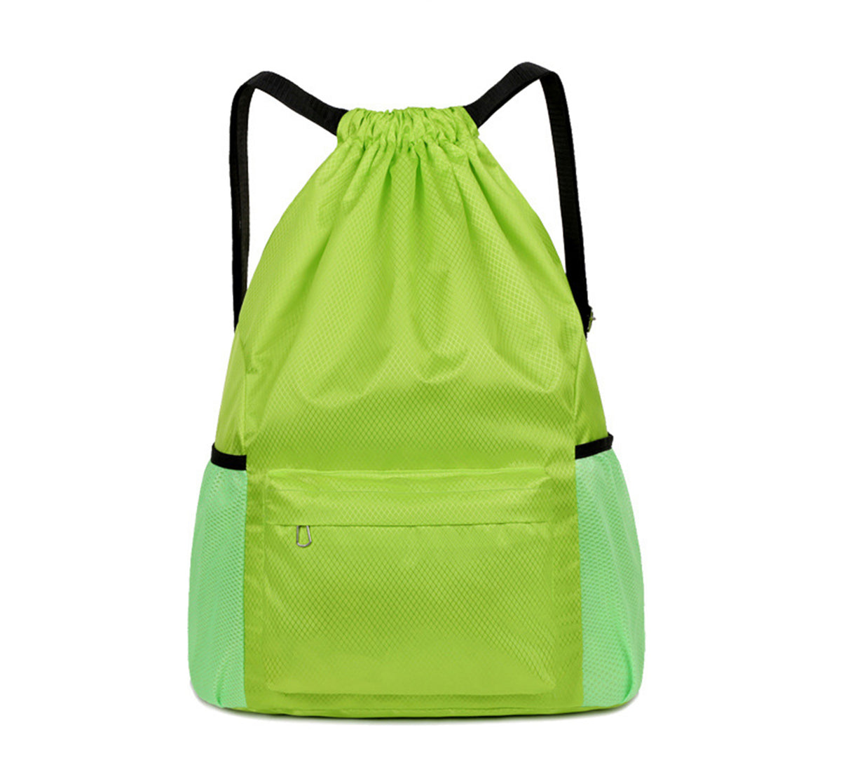 19 x 13.8" Drawstring Backpack, Waterproof Sports Gym Bag with Side Pocket