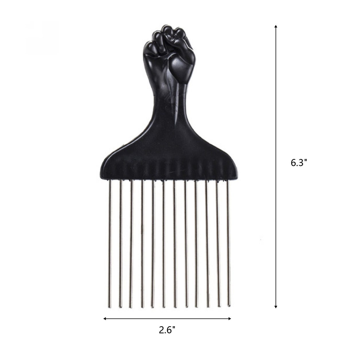 Metal Hair Pick Hair Lift Comb Stainless Steel Hair Brush with Metal Prong Comb