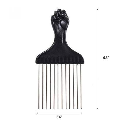Metal Hair Pick Hair Lift Comb Stainless Steel Hair Brush with Metal Prong Comb