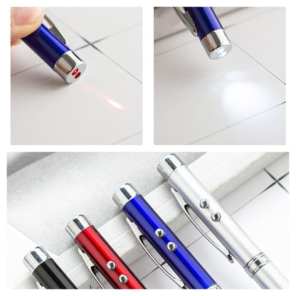 4" 1 Laser Pointer Multi Function Pen Retractable Teaching Pointer White Board Pointer Gift Box