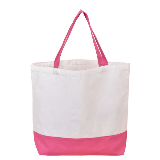 14 Oz. Color-Blocking Canvas Tote Bag Custom sizing