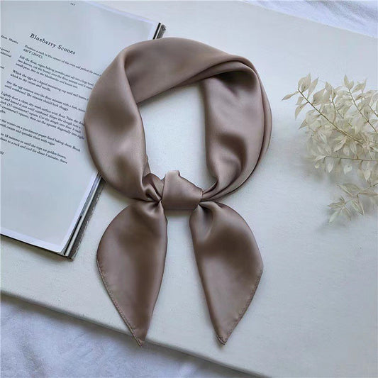 28" x 28" Dark Khaki Scarf Neck Scarves Kerchief Neckerchief Handbags Wrap Scarf #66