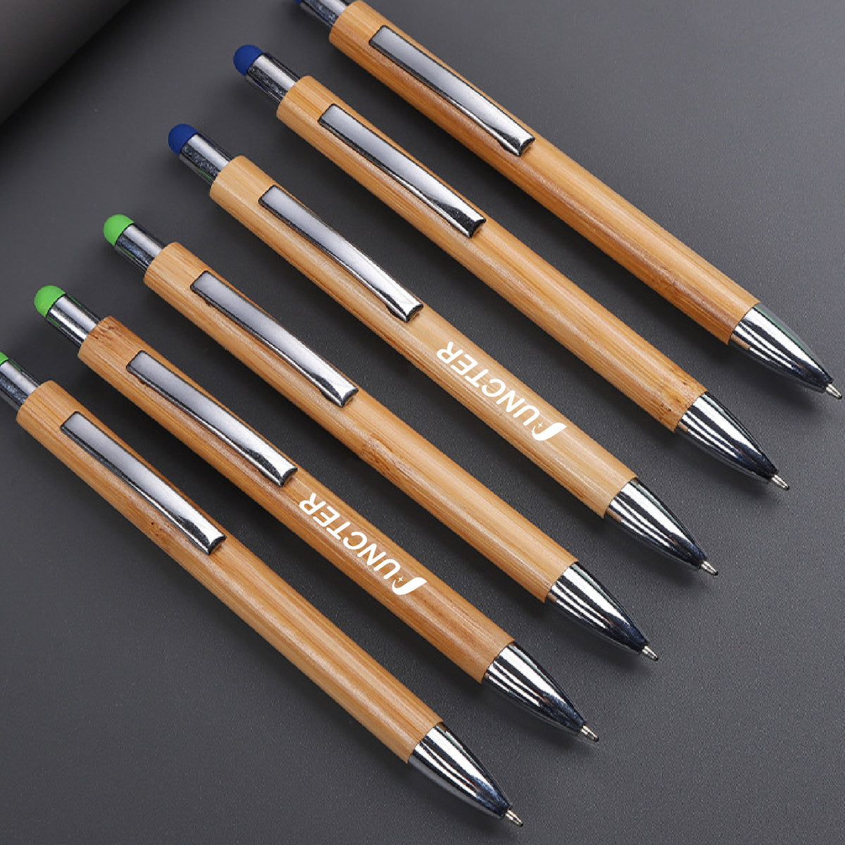 Bamboo Ballpoint Pen with Stylus Tip Pens for Touch Screen 2" 1 Stylus Pen