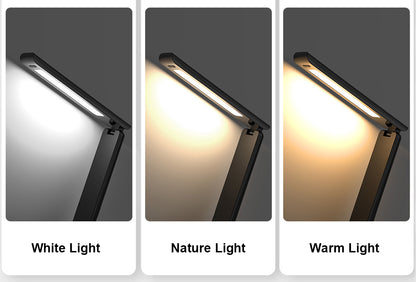 Time Display Dimmable Desk Lamp Wireless Charger Foldable Night Light For Home Office
