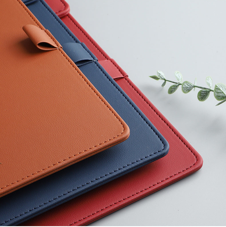 9.06" W x 13" H PU Leather Magnetic Clipboard w/Pen Holder