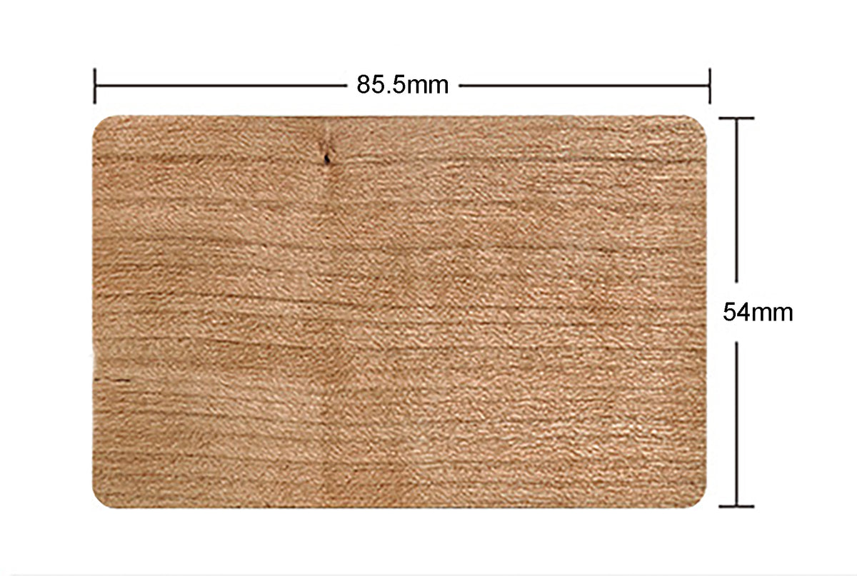 Customizable Wood Hotel Key Card for Room Access & Security Systems
