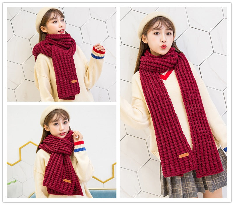 71" Winter Thicker Cable Knit Wrap Chunky Long Warm Scarf for Women and Men