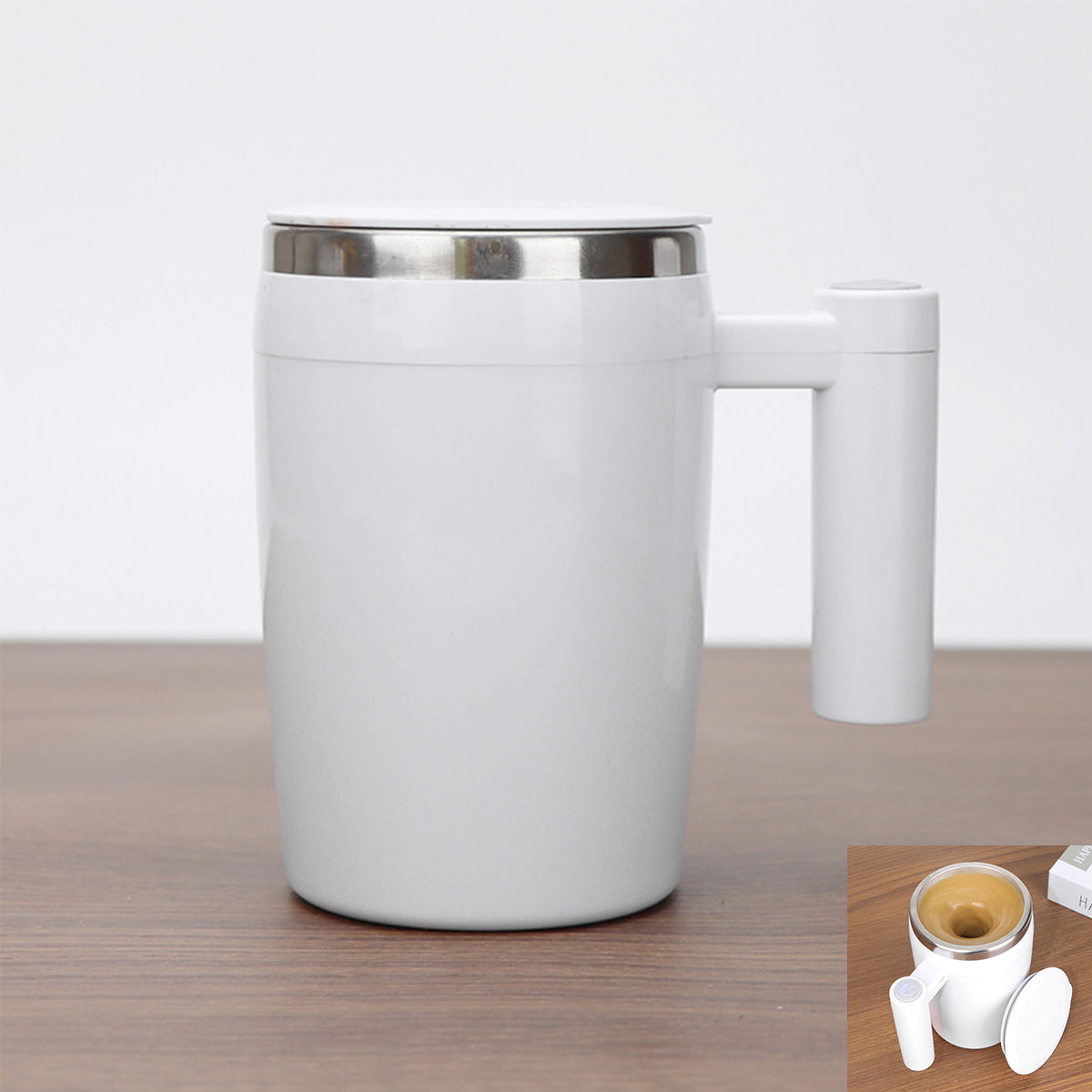 380 ml Tempature Display Magnetic Stirring Coffee Cup Milk Protein Powder Electric Stirring Cup