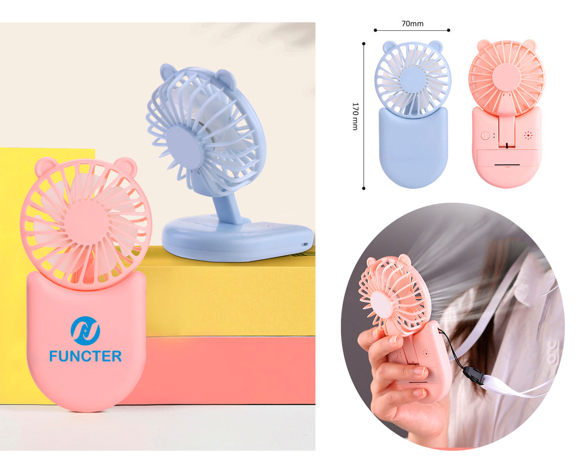 Neck Fan Mini Portable Handheld Fan Battery Operated Desktop Folding Fan