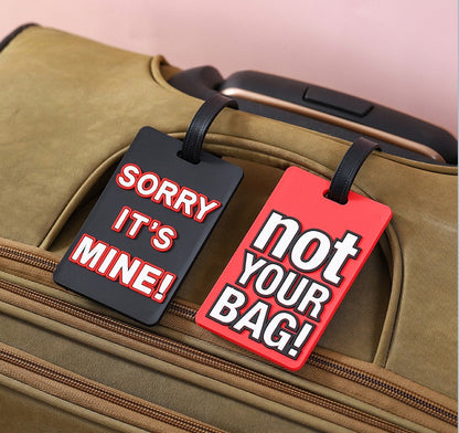3D Raised Soft PVC Luggage Tag For Suitcase Travel Baggage Identification