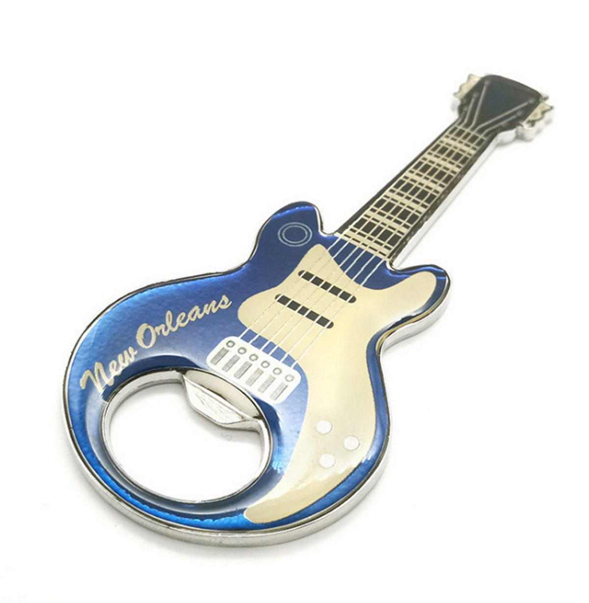 Guitar Shaped Bottle Opener Keychain