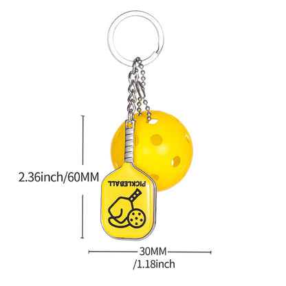 Mini Simulation Pickleball Racket Keychain Ornament