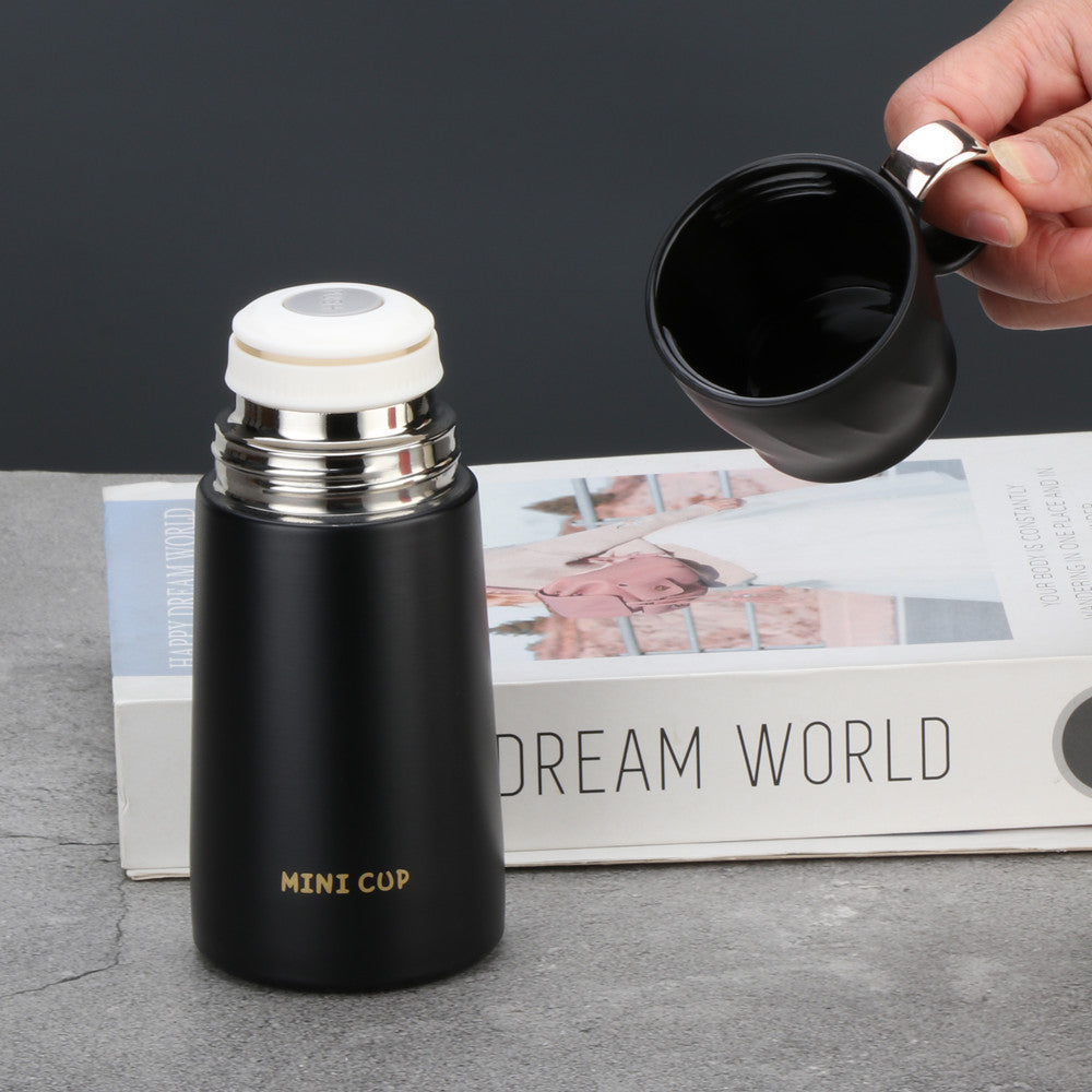 8.8oz/260ML 304 Stainless Steel Mini Insulated Water Bottle With Screw-on Lid Portable Vaccum Mug