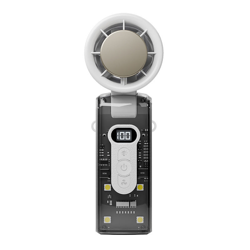 Freezy Personal Fan Refrigeration Fan Handheld Fan W/ 1-100 Stepless Adjusting & Battery Status