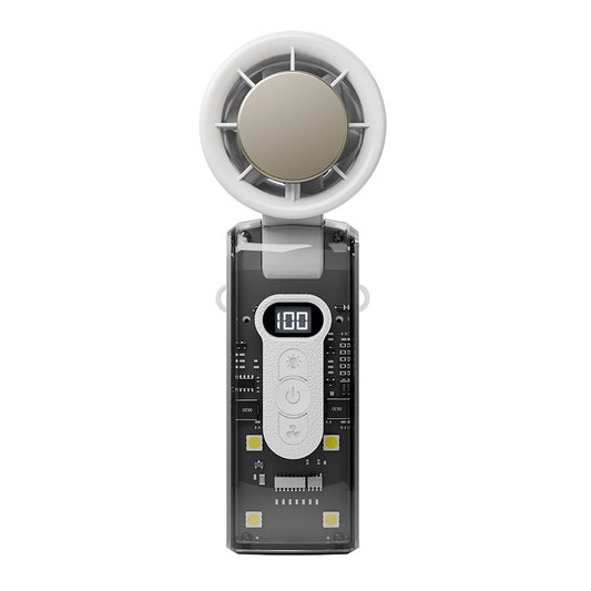 Freezy Personal Fan Refrigeration Fan Handheld Fan W/ 1-100 Stepless Adjusting & Battery Status