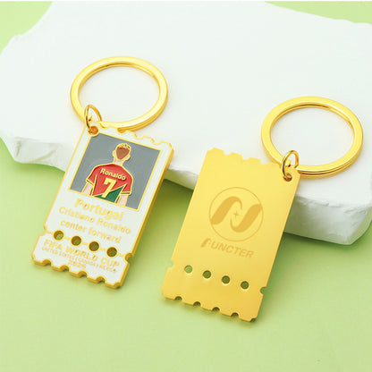 Metal Board Keychain Number 7 Keychain Cristiano Ronaldo Keychain
