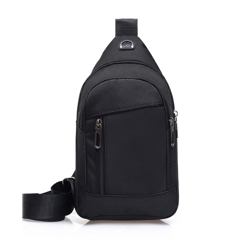 Sling Bag Chest Shoulder Backpack CrossBody Bags Outdoors Biking Bags W/Earphone Hole