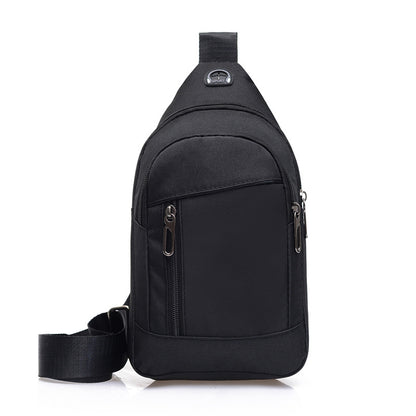 Sling Bag Chest Shoulder Backpack CrossBody Bags Outdoors Biking Bags W/Earphone Hole