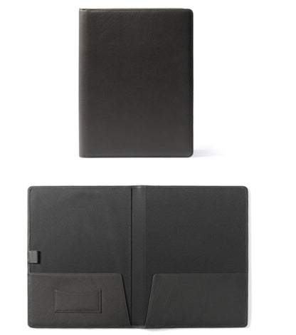 Outside Leather Inner PU Pocket Folder