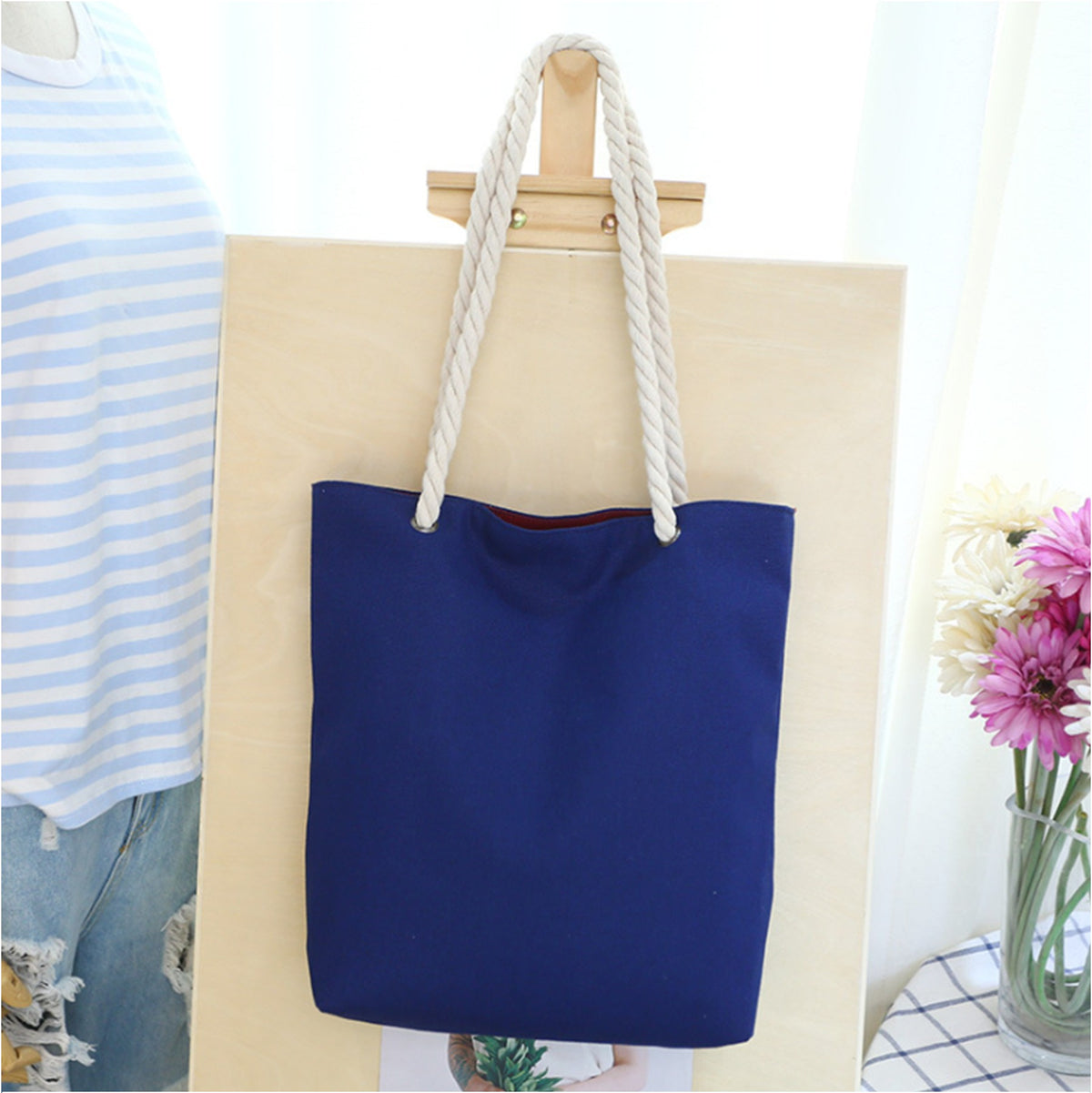 Canvas Grocery Shopping Tote Bag