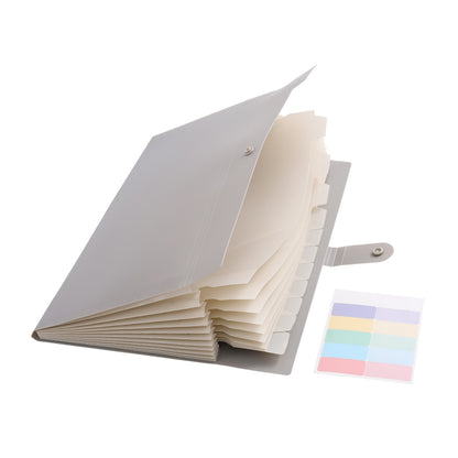 8-Pocket A4 Accordion File Folder Document Organizer W/ Snap Closure Label Stickers
