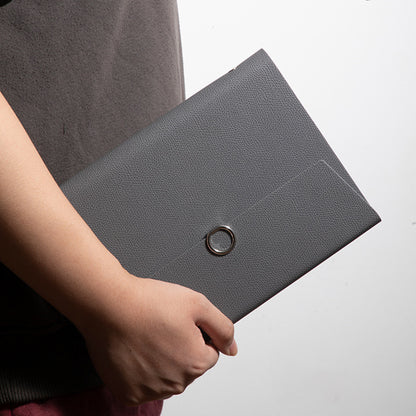 A5 PU Leather Rings Binder Notebook Ruled Lined Journal with Card Holder Side Pocket Pen Holder