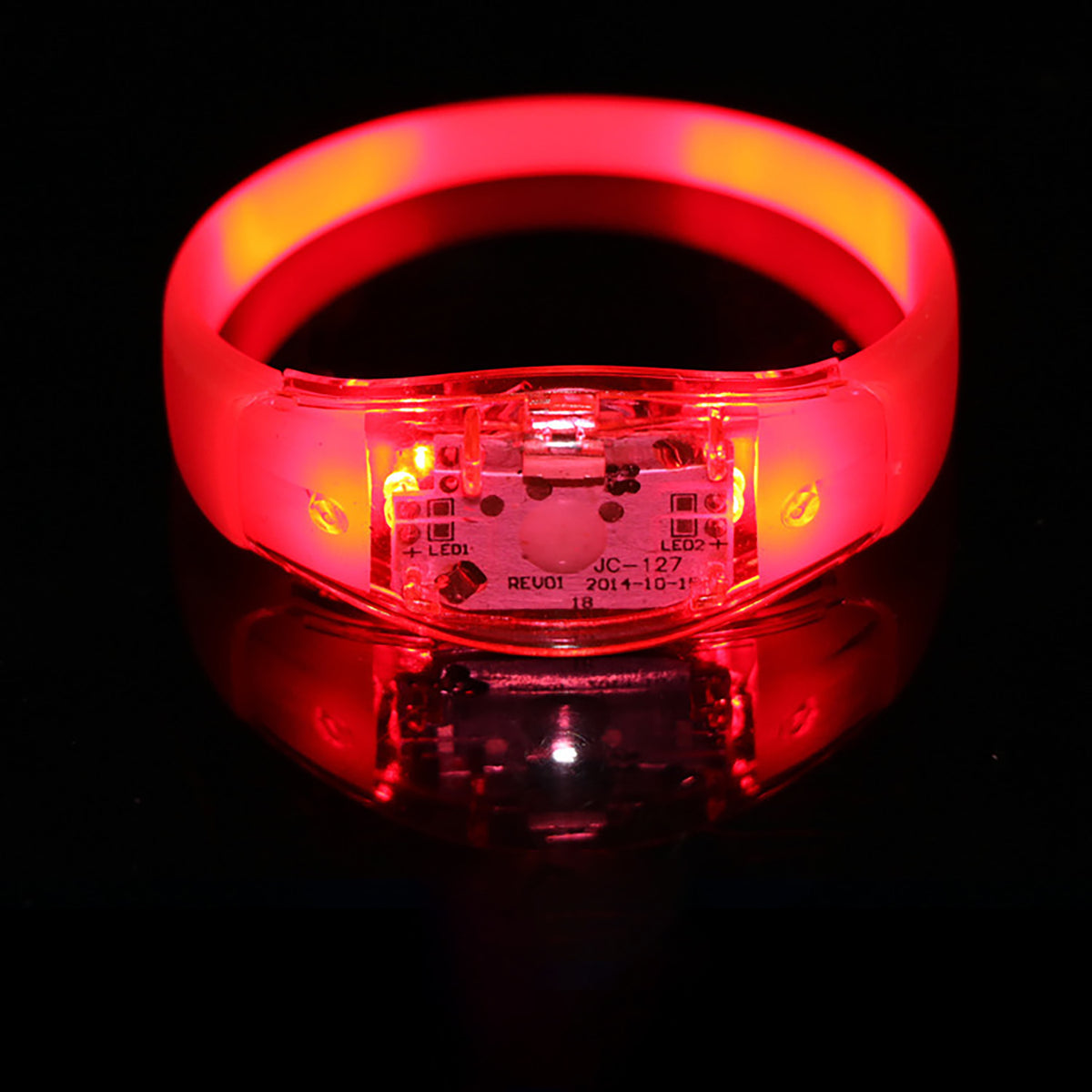 Button control LED Luminous Silicone Bracelet Rave Concert Birthday Carnival Party Favors Gift