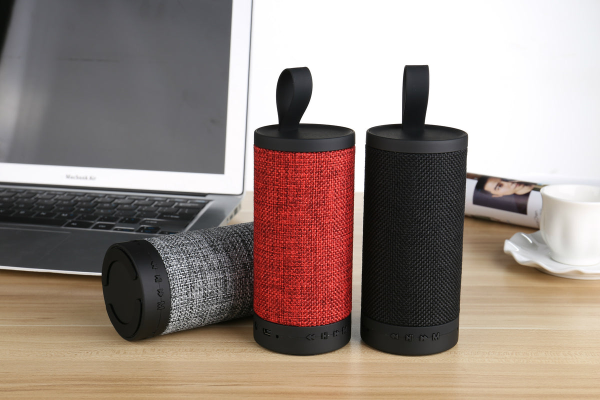 Fashion Cylindrical Fabric Stereo Wireless Speaker Player