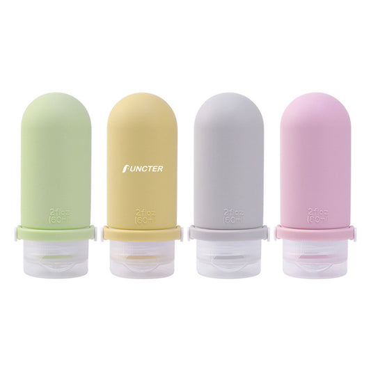 2oz Travel Containers for Toiletries, Silicone Travel Shampoo and Conditioner Bottles Leak Proof