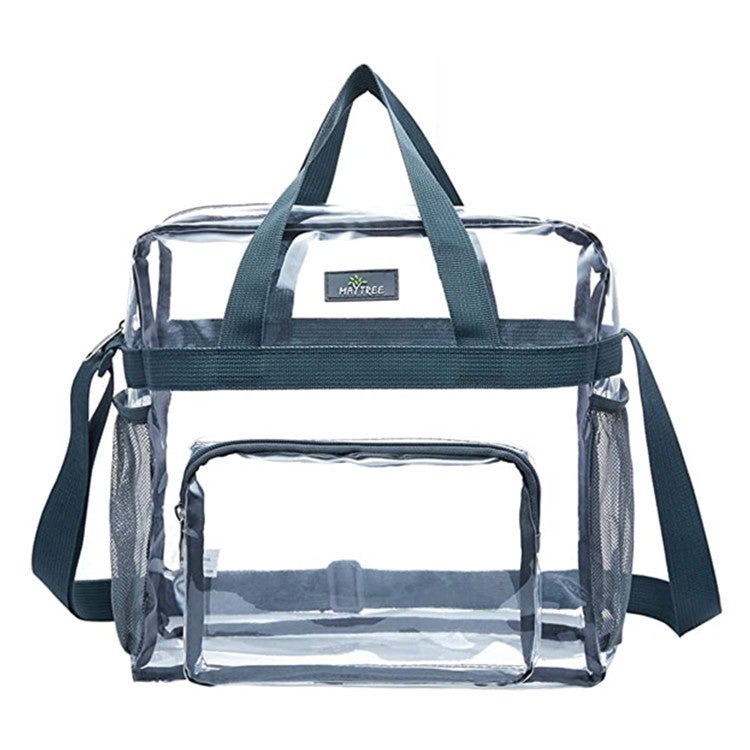 Women`s PVC Transparent Clutch Clear Tote Bag Crossbody Bag with Strap Stadium Approved Bag