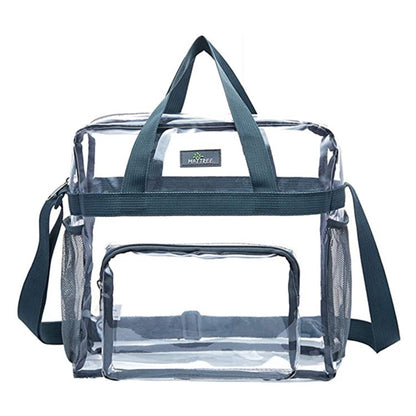 Women`s PVC Transparent Clutch Clear Tote Bag Crossbody Bag with Strap Stadium Approved Bag