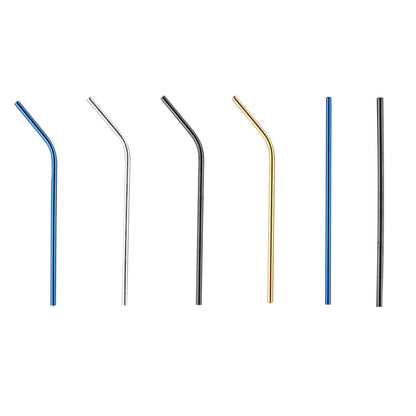 12 Oz. - 17 Oz Titanium-Plated Gold Water Cup w/Straw