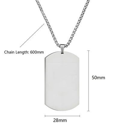 Polished Stainless Steel Pendant Necklace