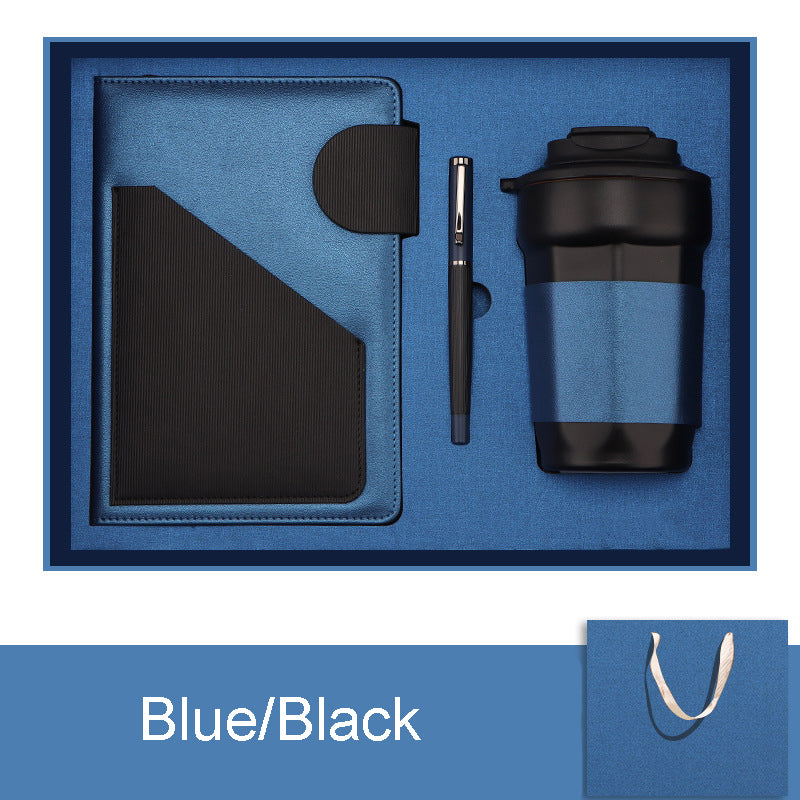 A5 PU Leather-Bound Business Notebook Writing Journal Executive Notebook Gift Set