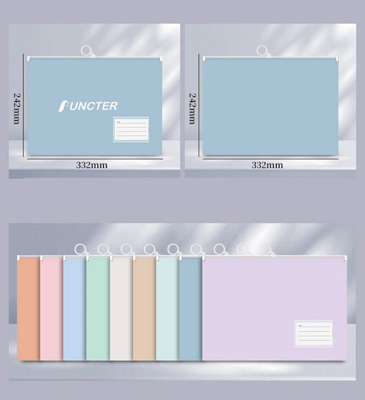 A4 Waterproof Zipper File Folders W/Name Card Pocket