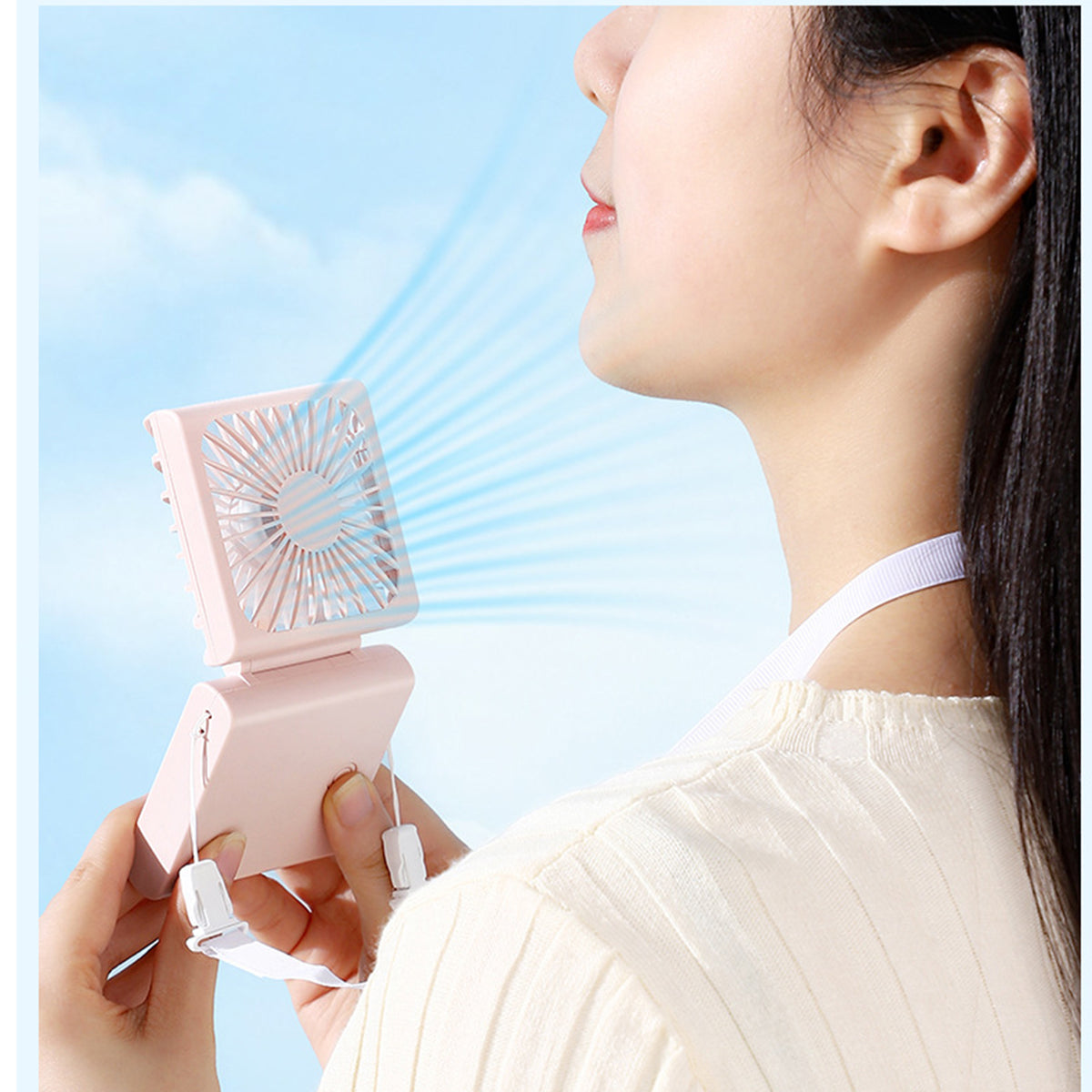 Portable 3-IN-1 Hand/Desk/Neck Fan for Summer
