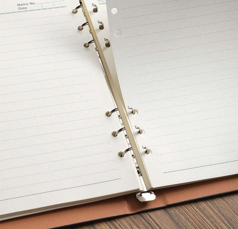 A5 PU Leather Business Notebook Writing Journal Executive Notebook Loose-Leaf Notebook
