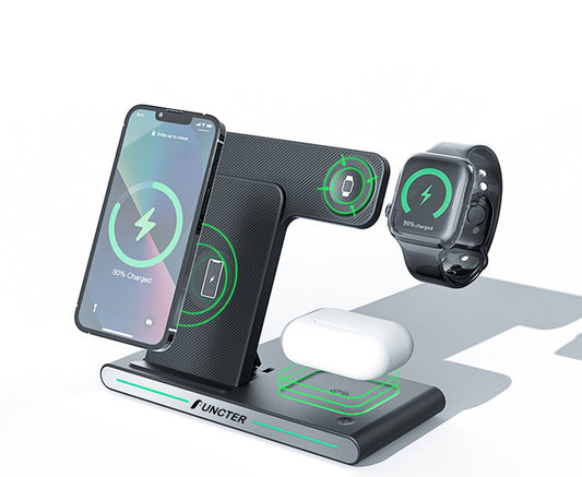 3" 1 Foldable Wireless Charger Station Magnetic Wireless Charger