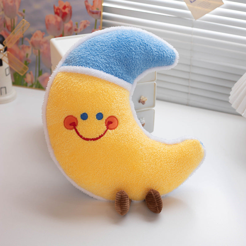 17.7" Personalized Unique Stuffed Pillow Toy Sun Star Moon Cloud Shaped Pillow