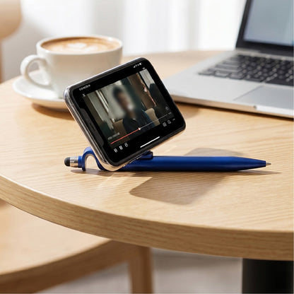 Stylus Twist Pen Metallic Pen Barrel Advertising QR Code Pen Phone Holder