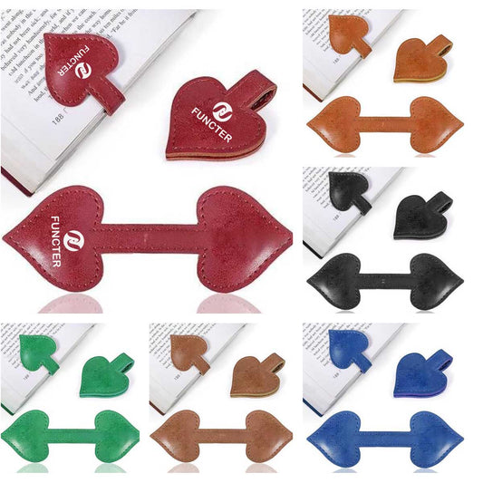 Heart Shape PU Magnetic Bookmark Book Page Clip