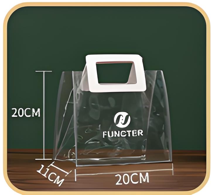 PVC Transparent Reusable Favor Gift Bag W/ Rectangular Handle for Weeding