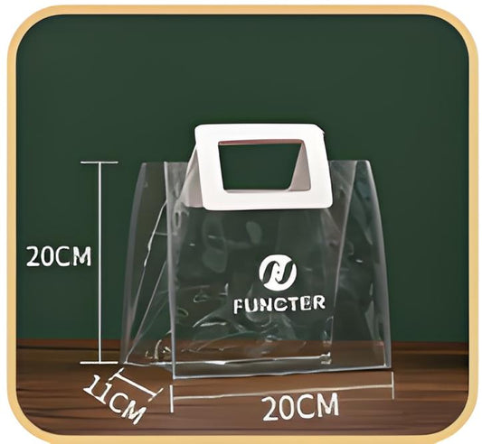 PVC Transparent Reusable Favor Gift Bag W/ Rectangular Handle for Weeding
