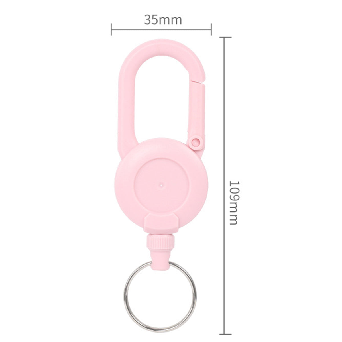 Outdoor Retractable Multitool Carabiner Badge Holder With Key Ring