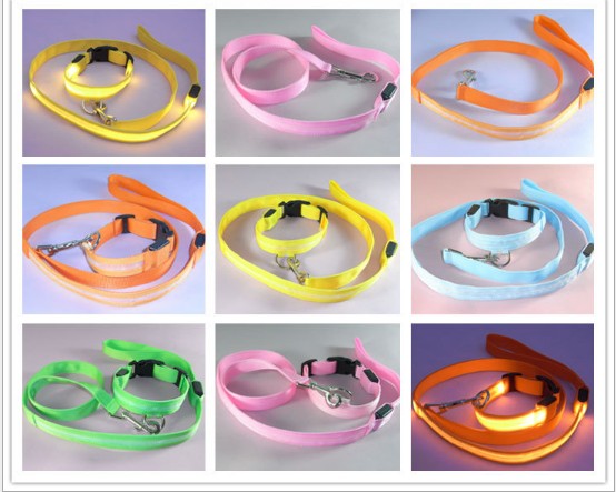 LED Dog Collar Set Made Of Nylon